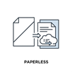 ペーパーレスのアイコン